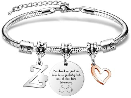 SAMORION 26 Brief Armband,Name Geschenk Inspirierende Armband,Manchmal Vergessen du,Dass Du So Großartig Bist Erinnerung Schmuck Für Frauen Geburtstagsg Armbänder für Freund Weihnachts Abschluss (Z)