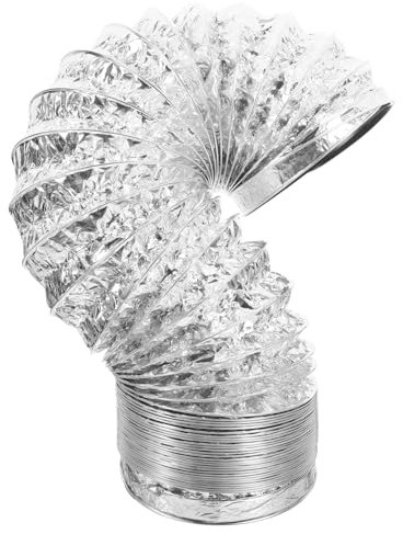 Veemoon Exhaust Pipe Home Vent Hose Stove Hose Flexible Pipe Chimney Flues Camping Stove Accessories Bent Chimney Flue Chimney Extension Kitchen Vent Hoses Heating Stove Pipe Aluminum Foil