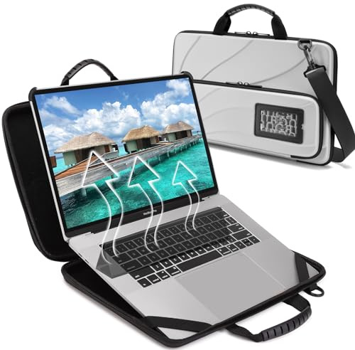 BUG 17.3 Inch Laptop Case Hard Shell, Protective Laptop Carrying Case with Stand for Heat Dissipation