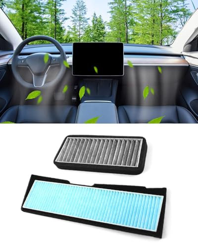 Modello y Filtro aria Hepa esterno con carbone attivo, Circolazione aria esterna, Filtro aria di ricambio Compatibile con Tesla Modello y (Filtro esterno modello 3)