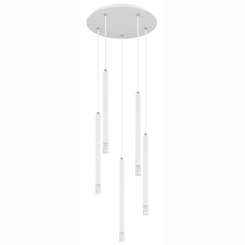 Pendant Lamp Dining Table Lamp Pendant Lamp 5 Bulbs Living Room Lamp White H 120 cm