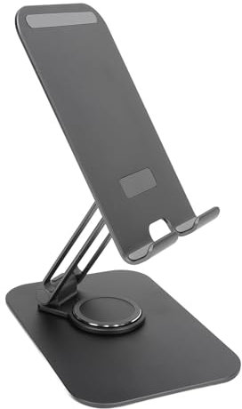 Dilwe Desktop-Telefonständer aus Aluminiumlegierung, Verstellbarer Telefonhalter für den Schreibtisch, Universelle Drehung, Faltbar, für Smartphone