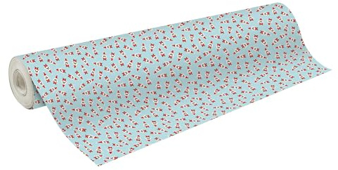 Clairefontaine 223917C - Rolle Geschenkpapier Tiny Rolls, platzsparend mit großer Länge 50x0,35m, Papier 80g, Weihnachtsmann, 1 Rolle