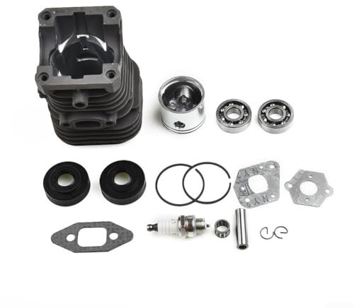 JGmotorfi Kit di pistoni a cilindro per sarchiatore con cuscinetti e guarnizioni necessari per seghe McCulloch, molla per motosega, per giardino, terrazza, prato