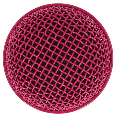 Delaman Griglia di ricambio per microfono SM58S, SM58LC, BETA58A, SA M30, SV100, UT2, PGX24, SLX4, colore rosso rosa