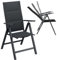 STEELSØN Gartenstuhl klappbar 1er-Set Alaris, Hochlehner mit Armlehne Klassisch Komfort Campingstuhl, 6-Fach verstellbare Rückenlehne, Anthrazit