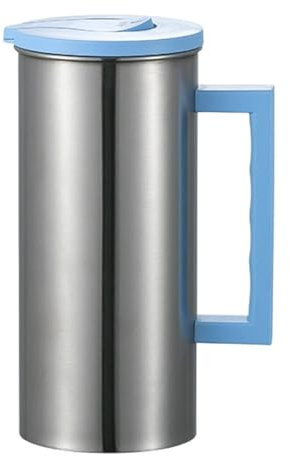 MagiDeal Pichet D'eau En Acier Inoxydable, Cruche à Eau Inox Carafe1.8 L, Pichet à Boire Froid Maison Métallique à Eau pour Rassemblements de Vacances Travel, Servir de L'eau, Des Jus de Fruits, Bleu