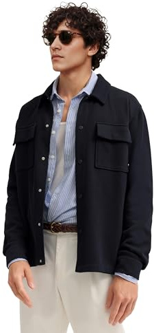 bugatti Herren Hemdjacke 8750-15125E | Modern Fit mit Druckknöpfen