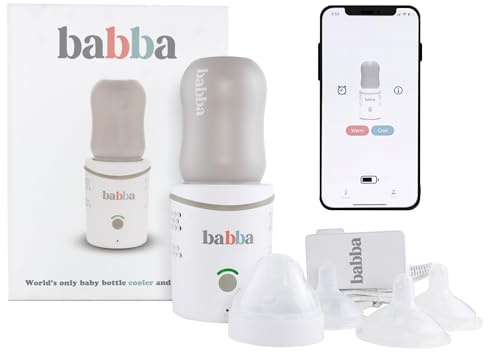 Babba Care Babba Baby Bottle Cooler & Warmer: Quickly Cools and Warms Breastmilk Storage, Portable and Easy to Carry, Smart App Control, Temper