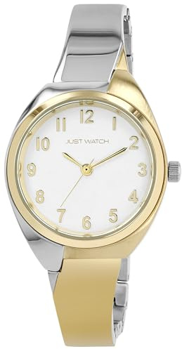 Just Watch Damenuhr Maja mit Edelstahlband, Gliederarmband mit Halbspange, Bicolor (silberfarben/goldfarben), silberfarben