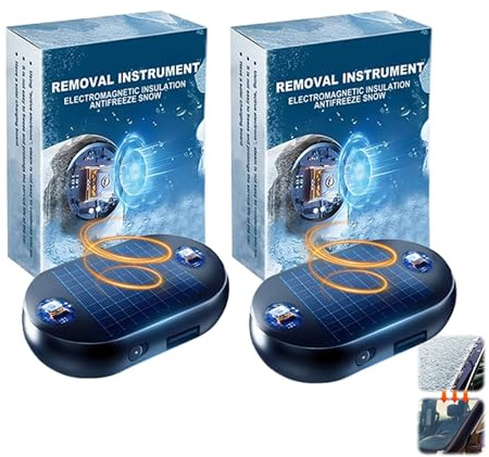 vokkrv 2 Stück Auto Enteiser Tragbare Kinetische Molekularheizung, Scheibenenteiser Auto, Standheizung Auto, Elektromagnetische Molekulare Interferenz Frostschutzmittel Schneeräumungswerkzeug