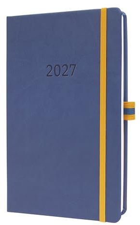 SIGEL Linescape Wochenkalender 2027 A5 Hardcover blau gelb