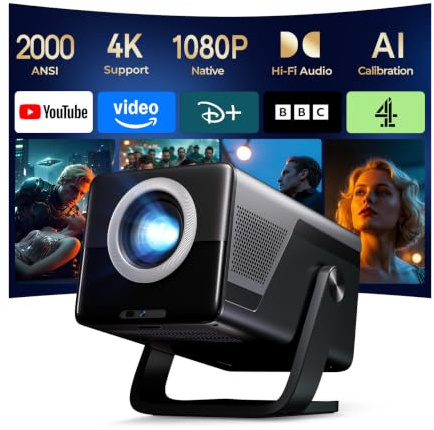 [2000 ANSI] Proyector Inteligente 1080P Nativo - Soporte 8K/4K, Android 14