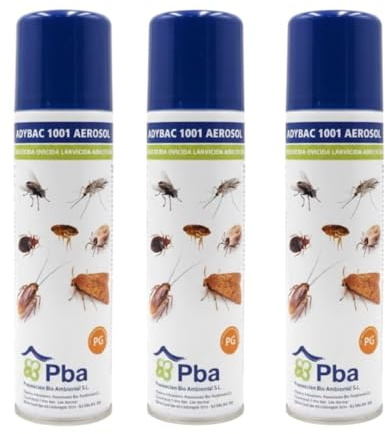 Insecticida Descarga Total 250 ml | Bomba insecticida Larvicida, Ovicida y adulticida | Elimina chinches, pulgas, garrapatas, cucarachas y Otros Insectos | fumigador de uso doméstico (3 Unidades)