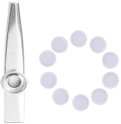 Metal Kazoos Exquisites Mund-Kazoos mit 10 Flöten-Membranen, guter Begleiter für Gitarre, Klaviertastatur, Ukulele, Violine, guter Begleiter für Gitarre, Violine, Klaviertastaturen