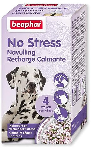 BEAPHAR – NO STRESS – Recharge pour diffuseur électrique calmant à la Valériane pour chien – Réduit le stress & problèmes comportementaux sans dépendance – 4 semaines d'action – 1 recharge 30 ml