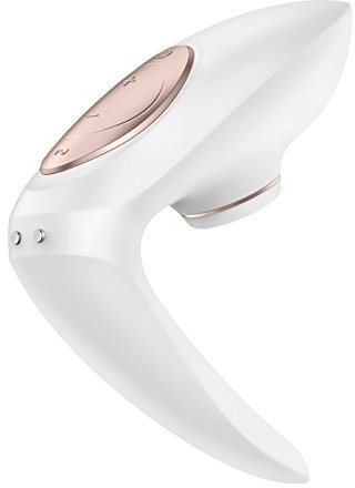 Satisfyer Pro 4 Couples | Vibrator und Druckwellen-Stimulation | Sex-Spielzeug für Frau und Mann | Dildo und Sauger für Klitoris-Stimulation | leise und stark | Einführ- und Auflegevibrator