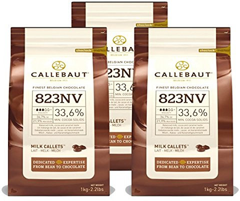 Saver Bundle Callebaut, Milk Chocolate Chips (3 x 1kg Bundle)