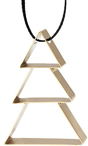 Stelton - Figura Ornament - Weihnachtsbaum - Stahl mit Messingüberzug - Klein - W: 4cm x H: 5,5cm x Ø 1,3cm