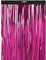 Lametta Vorhang - 200x100cm Fransen aus Folie Deko für Party zu Musik Torte Banner Hochzeit Party Girlande Gardine Wimpel Hoch Dekoration Haustür Hintergrund Türvorhang Fotowand Geburtstag- Pink