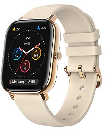 Amazfit GTS Reloj Smartwactch Deportivo | 14 días Batería | GPS+Glonass | Sensor Seguimiento Biológico BioTracker™ PPG | Frecuencia Cardíaca | Natación | Bluetooth 5.0 （iOS & Android Gold