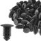 X AUTOHAUX 40Pcs 10mm Agujero Diámetro Plástico Tornillo Remaches Sujetador Clips Negro para Coche