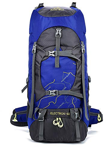 Freiesoldaten Camping Backpack 60L Large Rucksack Waterproof Breathable Mountaineering Hiking Backpack for Men Women