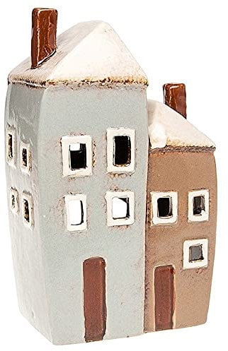 Village Pottery Cornish 2 Häuser-Teelicht, Keramik
