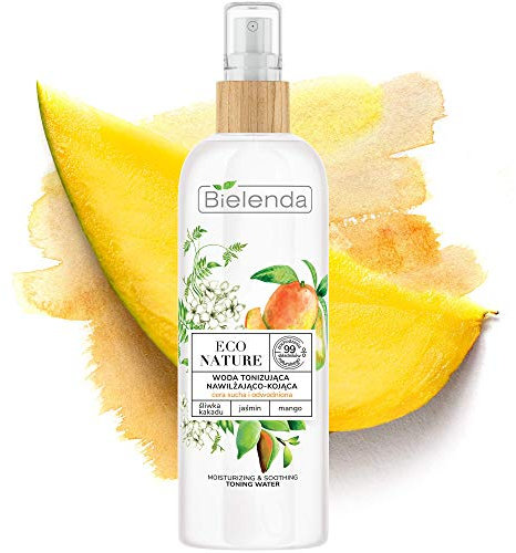 Bielenda Eco Nature - Kakadooblume + Jasmin + Mango - Krötigendes Wasser Feuchtigkeitsspendendendendend, 200 Ml