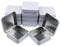 Goodma 12 Stück quadratische leere Metalldosen Home Storage Container Organizer Mini Box mit Klappdeckel, 7 x 7 x 2 cm (Weiß)