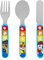 Paw Patrol 3-teiliges Besteckset-Metall, wiederverwendbares Kindermesser, Gabel & Löffel, Kindergröße, aus lebensmittelechtem Edelstahl & ABS-Kunststoff-Chase Marshall Skye Rubble-Ab 12 Monaten, GR