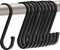 GAViA Ganci a S 20 Pezzi Ganci Appesi S a Forma di Ganci Pesanti Gancio Antiruggine Multifunzione Alluminio S Attaccapanni Gancio per Cucina Camera da Letto Bagno Giardino Ufficio (Nero opaco)
