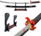 Katana Demon Slayer Tanjiro Kamado Red Nichirin - Epée Lame Bois - Support Japonais Inclus
