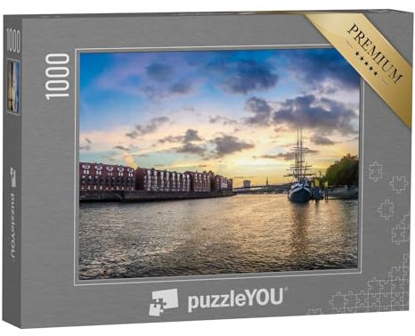 puzzleYOU: Puzzle 1000 Teile „Historische Stadt Bremen an der Weser, Deutschland“ – aus der Puzzle-Kollektion Bremen, Deutsche Großstädte