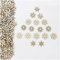 LIANCHEN 200 Pezzi Natalizi in Legno a Forma di Fiocco di Neve - Mini Decorativi per L'albero di Natale - Etichetta Regalo Fai da Te Incompiuta - Ornamenti