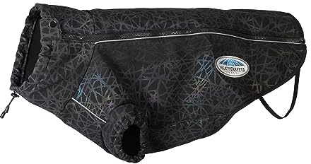 WeatherBeeta ComFiTec Reflective Print Active Dog Coat, Black/Reflective Rainbow, 30cm