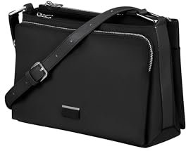 Samsonite Be-Her - Borsa a tracolla M con 3 scomparti, 28,5 cm, 7 l, colore: Nero, Nero (Black), Borse Messenger