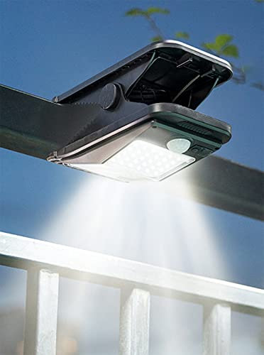 Solar Security Lights Outdoor Motion Sensor Clip,72LED Super Bright Solar Lights Outdoor Garden,IP65 Waterproof Outside Camping Lights,Solar Clip Lighting for Fence Patio Garden Wall Light