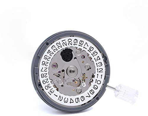 Kupfer + Stahl Automatikwerk Datum bei 3 weißen Ziffernblättern Kalender für Seiko (SII) NH35/NH35A Uhrwerk Zubehör Uhrenzubehör