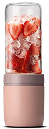 Portable Kitchen Blender Mini Electric Blender Small Fresh Juice Cup Smoothie Bottle Hand Juicer Rechargeable,Pink