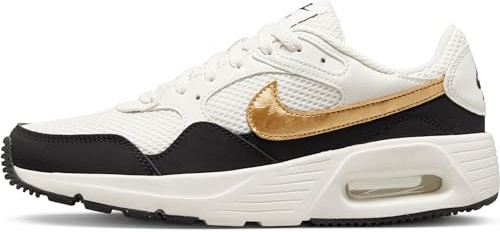 Nike Women's Air Max Sneaker, Phantom/Metallic Gold-Black-Sa, 3 UK