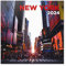 Grupo Erik Kalender 2024 Wandkalender 2024 - New York Kalender 2024 Familienplaner 30 x 30 cm 12 Monate + Letzten 4 Monate 2023 auf einer Seite