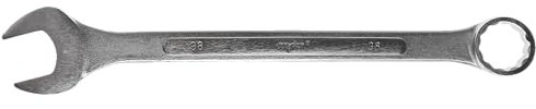 MJW 38 mm Ringmaulschlüssel aus CrV-Chrom-Vanadium-Stahl, DIN 3113, mit 12-kant Profil und ergonomischem Griff, für Heim- und Profiwerkstatt