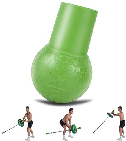 HXD-ERGO Landmine Aufsatz für Langhantel, Langhantel Zubehör Landmine Base Griffe für 2 Olympiastangen, Landmine Befestigung für Krafttraining (Grün)