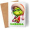 Kiddle-Design Personalisierte Anti Weihnachten Karte Weihnachtskarte Weihnachten Grinch Lustig mit Name Nikolaus Fun Geschenkidee Wichtelgeschenk für Frauen