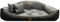 Dogs4Life Waschbar Orthopädisches Hundebett Hundekissen Hundesofa Hundekorb für Kleine Mittelgroße Grosse Hunde S - XXL Personalisiert mit Namen (XL, ‎Schwarze Pfoten)