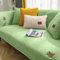 LINGKY Samt Sofabezug 1 2 3 4 Sitzer, L Form Sofaüberwurfe, Ecksofa Sofa überzug Pets Dog Couch überzug Anti-rutsch Sofaschutz, Ultra Weicher Sofaschoner (Gras Grün, 110x240cm/Rechteckig)