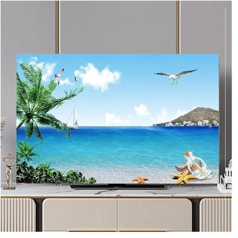 Schutzhülle für den Fernseher Fernsehhaube TV-Staubschutztuch 32-75 Zoll Niedliche Monitorabdeckung for Schutz des Bildschirms für Flachbildfernseher ( Color : 08 , Size : 75inch(175x100cm) )