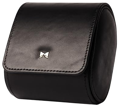 Gentleman's Uhrenbox (Black) – Ideale Aufbewahrung für Ihre Zeitmesser – Optimaler Schutz & Eleganz - Flexibles Kissen – Uhrenbox Herren