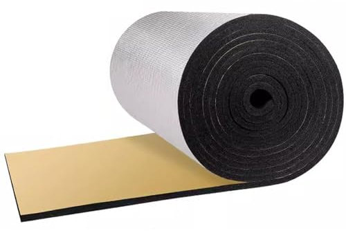 Rouleau D'isolation Thermique en Mousse D'aluminium Auto-adhésive Réfléchissant 10mm Anti-bruit Tapis D'Isolation Acoustique Imperméable Pour Voiture Toit Sol(Size:1m x 10m x 10mm,Color:Noir)